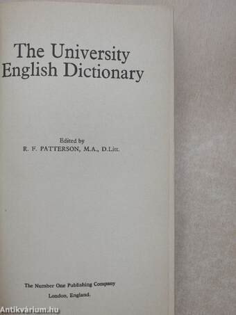 The University English Dictionary