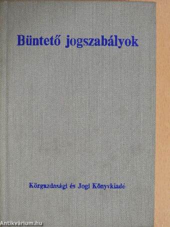 Büntető jogszabályok