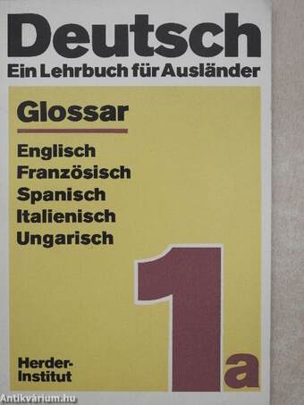 Deutsch - Ein Lehrbuch für Ausländer - 1a