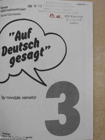 "Auf Deutsch gesagt" 3.