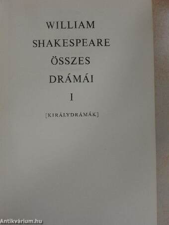 William Shakespeare összes drámái I-II.