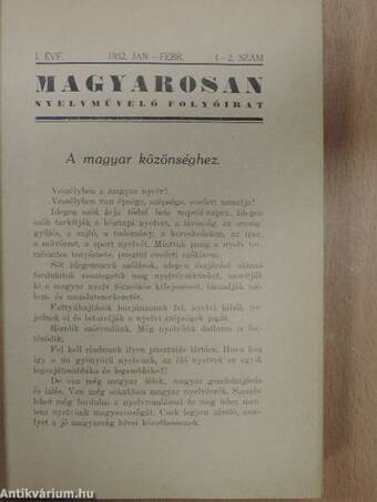 Magyarosan 1932-1936. január-december