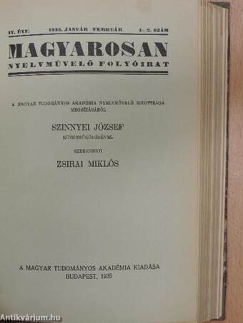 Magyarosan 1932-1936. január-december