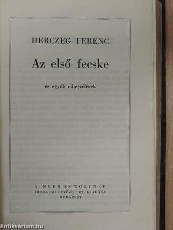 Herczeg Ferenc művei VIII.