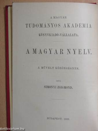 A magyar nyelv I-II.