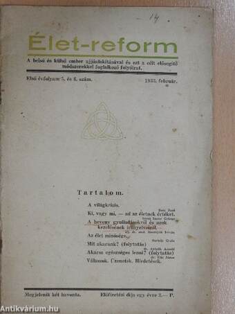 Élet-reform 1933. február