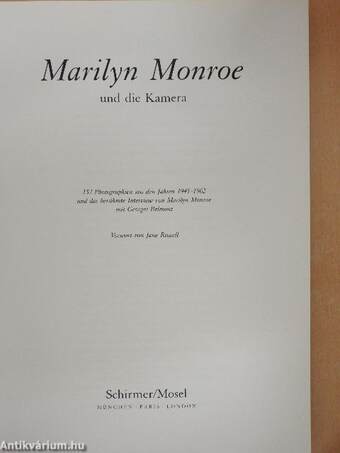 Marilyn Monroe und die Kamera