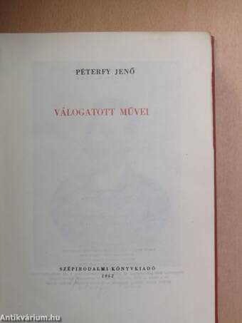 Péterfy Jenő válogatott művei