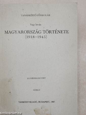 Magyarország története 1918-1945