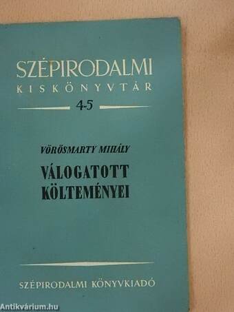 Vörösmarty Mihály válogatott költeményei