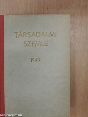 Társadalmi Szemle 1948. január-december I-II.