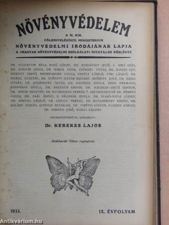 Kertészet 1933. január-december/Növényvédelem 1933. január-december