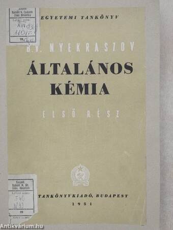 Általános kémia I-II.