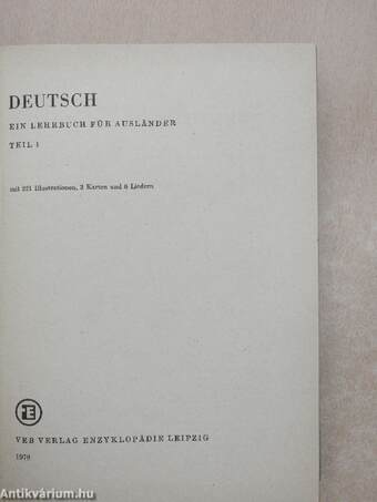 Deutsch - Ein Lehrbuch für Ausländer 1.