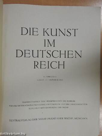 Die Kunst im Deutschen Reich Oktober 1940