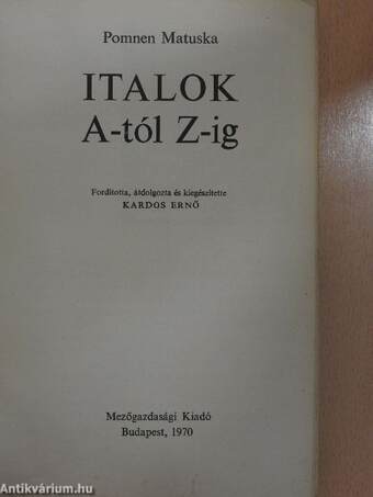 Italok A-tól Z-ig