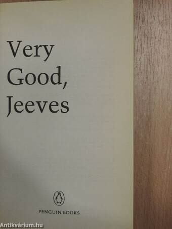 Very Good, Jeeves!