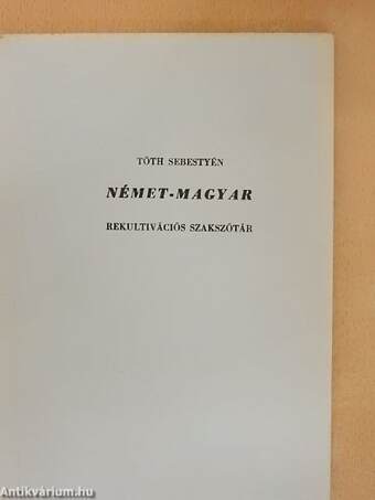 Német-magyar rekultivációs szakszótár