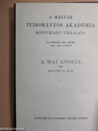 A mai Anglia I. (töredék)