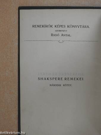 Shakspere remekei II.