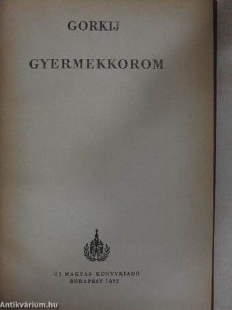 Gyermekkorom