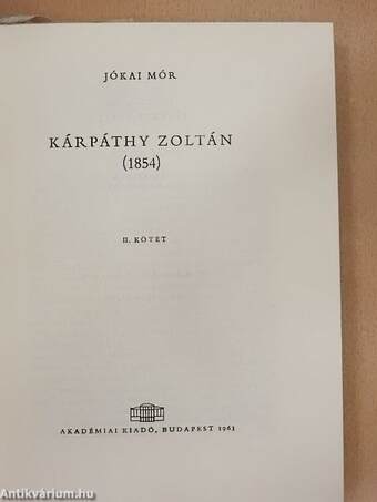 Kárpáthy Zoltán I-II.