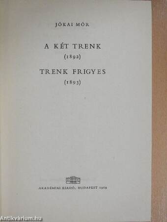 A két Trenk/Trenk Frigyes