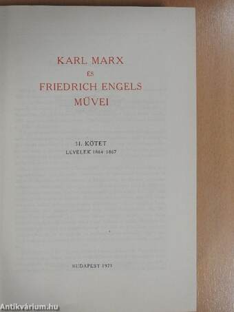 Karl Marx és Friedrich Engels művei 31.