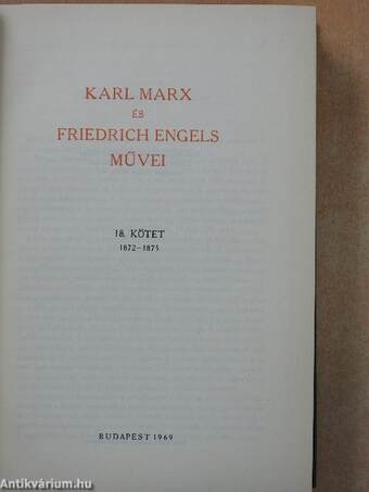 Karl Marx és Friedrich Engels művei 18.