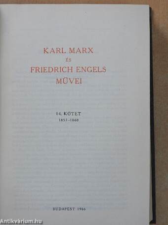 Karl Marx és Friedrich Engels művei 14.