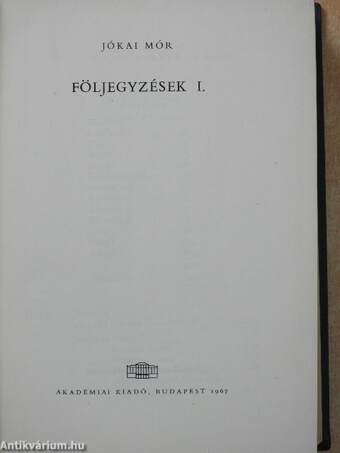 Följegyzések I.