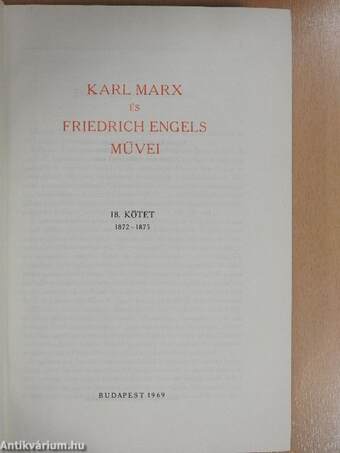 Karl Marx és Friedrich Engels művei 18.