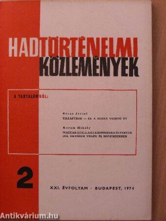 Hadtörténelmi Közlemények 1974/2.