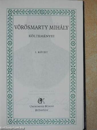 Vörösmarty Mihály költeményei I-III.