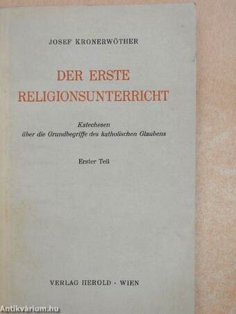 Der Erste Religionsunterricht 1 (töredék)