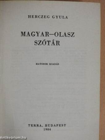 Magyar-olasz szótár