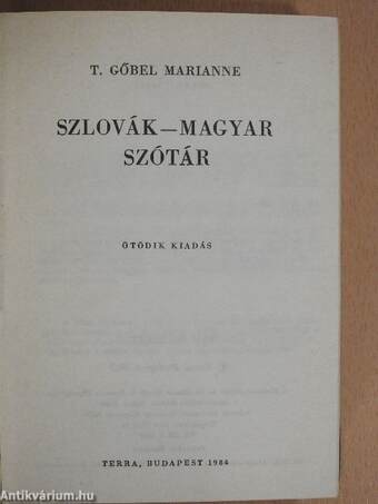 Szlovák-magyar szótár