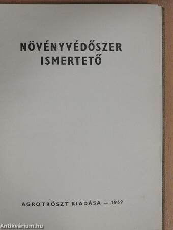 Növényvédőszer ismertető 1969