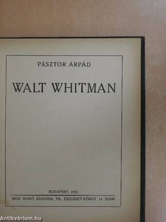 Walt Whitman