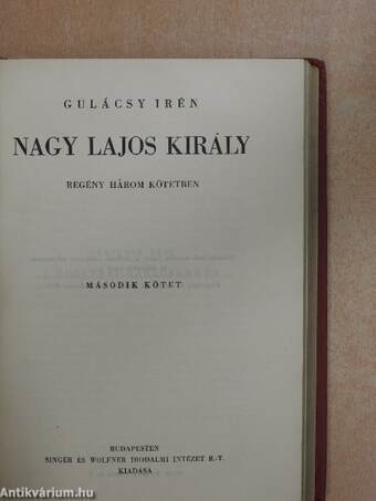 Nagy Lajos király I-III.