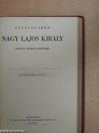 Nagy Lajos király I-III.