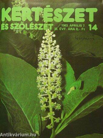 Kertészet és Szőlészet 1983. (negyed évfolyam)