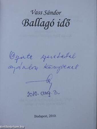 Ballagó idő (dedikált példány)