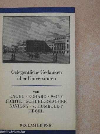 Gelegentliche Gedanken über Universitäten