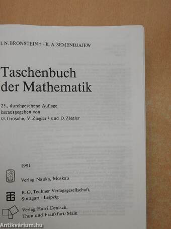 Taschenbuch der Mathematik