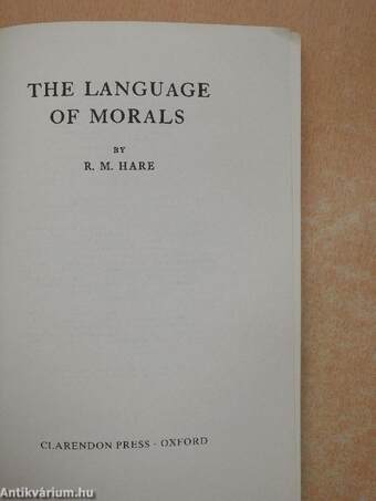 The Language of Morals