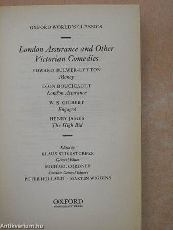 London Assurance and Other Victorian Comedies