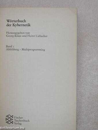 Wörterbuch der Kybernetik 1