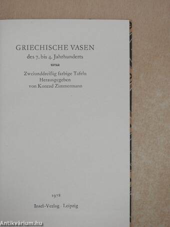 Griechische vasen des 7. bis 4. Jahrhunderts