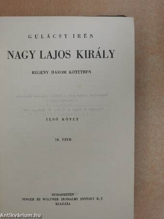 Nagy Lajos király I-III.